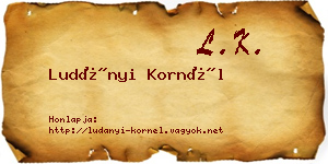 Ludányi Kornél névjegykártya