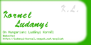 kornel ludanyi business card